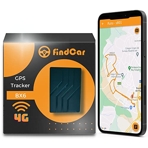 findCar BX6-4G - GPS-Tracker für Autos, Motorräder, LKW und andere Fahrzeuge | Ohne Installation | Standort in Echtzeit | Geschwindigkeits-Alarme| |Lange Akkulaufzeit bis zu 90 Tage 6000mAh