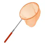 Teleskop Kinder Kescher Ausziehbar Schmetterlingsnetz Fischernetze Fangen Klein Fangnetz Outdoor Zum Fangen von Insekten Bugs Angeln Garten Pool Outdoor Fischernetz | 37-85 cm (Orange)