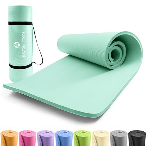 #DoYourFitness x World Fitness | Fitnessmatte "Ashanti" | 190x100x1cm | Phthalatfrei & rutschfest | Gymnastikmatte ideal für Yoga, Pilates, Fitness, Outdoor im Studio & zu Hause | Türkis