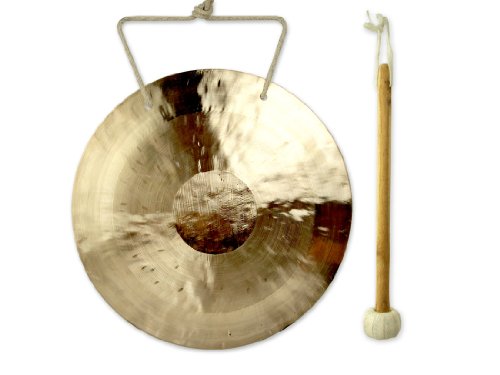 Feng Gong/Wind Gong 30 cm, toller Klang, inklusiv Holz-/ Baumwollklöppel