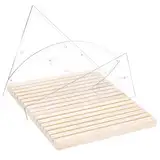 PH PandaHall 16-Slot Lineal Organizer Lineal-Aufbewahrungsregal Linealhalter aus Holz für Quilting Rulers 4 mm Grid Ruler Rack Organizer Home Office Desk Stand 10,15x8,7 Zoll