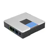 Dpofirs VoIP-Gateway, Netzwerkrouter, 2-Port-Adapter SIP-RJ45-Kabel für PAP2T-Internet-Telefon, Telefonadapter mit 2 Ports für Voice-Over-IP(Silber-)