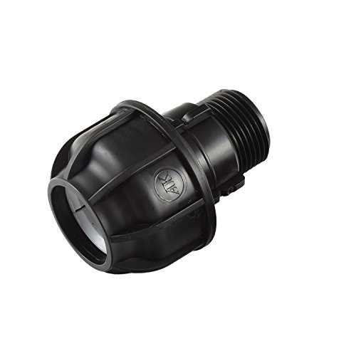 Agora-Tec® 32mm PE-Rohr Verschraubung Fitting Kupplung auf 1 Zoll AG (33,3mm)