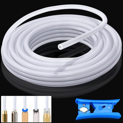 Ziamzra 4 Meter PTFE Schlauch 4mm, 3D Drucker Schlauch für Düse PTFE Teflon Tube PTFE Schlauch 1,75 mm 3D Drucker Filament Teflonschlauch mit Schlauchschneider