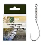 Zite Fishing Rotate Rig Hooks | Rotor-Haken Forellen-Angeln | 5 Stück Rotationshaken | Forellenhaken | Angelhaken perfekt für UL-Gummiköder wie Curly Viper & Mighty Mag (Größe 4)