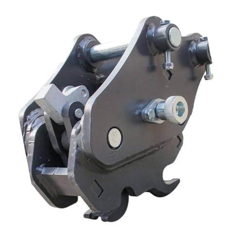 ASHATA Mechanische Schnellwechselkupplung, Mini Bagger Schnellkoppler Adapter für 0-3 Tonnen Bagger mit Einer Länge von 92Mm Spannweite 85Mm Mittelradstand 25Mm Stiftdurchmesser