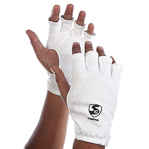 SG Campus Wicket Keeping Inner Gloves for Mens | Double Cotton Fabric | Comfort Fit | Kit for Men and Boys | Faster Sweat Absorbtion | Multicolor