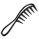 1 Stück Lockenkamm,Styling Kamm,Afrokamm,Kamm für Locken,Locken Kamm,Kammgrob,Lockenkamm Naturlocken,Breite Zahnkämme,für Verschiedenen Arten Von Haaren (Schwarz)