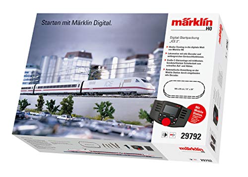 Märklin 29792 ‐ Digital-Startpackung ICE 2, Spur H0 Modelleisenbahn, viele Soundfunktionen, mit Mobile Station und C-Gleis Schienen