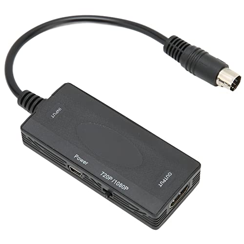 ASHATA SS Game Console to HDMI Converter 720P/1080P, Lossless, No Delay, for Sega Saturn to HD Multimedia Interface Adapter for /PS3, HDTV, Display, Projector, PC, Etc.