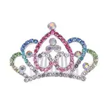 Amosfun Haarkamm für Mädchen, Kronen, Tiara, Prinzessinnen-Kopfschmuck für Kinder, Mehrfarbig