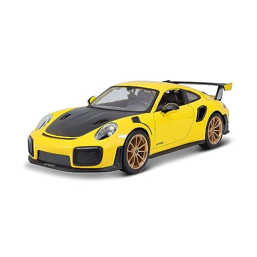 Maisto Porsche 911 GT2 RS: Modellauto im Maßstab 1:24, Türen zum Öffnen, 19 cm, gelb (531523)