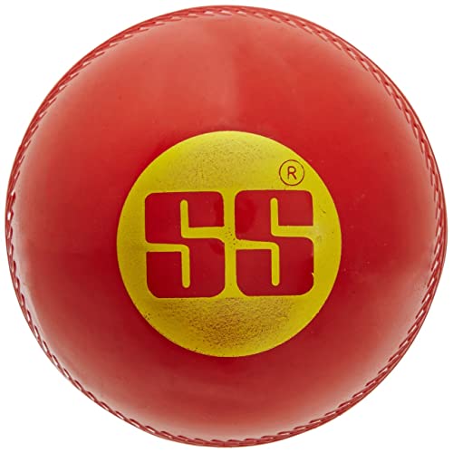 SS Unisex-Adult Cr.Balls0010 Cricket Ball, Red, Synthetic