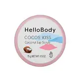 HelloBody Cocos Kiss Lippenpeeling 15ml – Exfoliation und Lip Care – für geschmeidige Lippen – Zuckerbasiert – Sheabutter & Bio-Hagebuttenöl – 96,3% natürliche Inhaltsstoffe