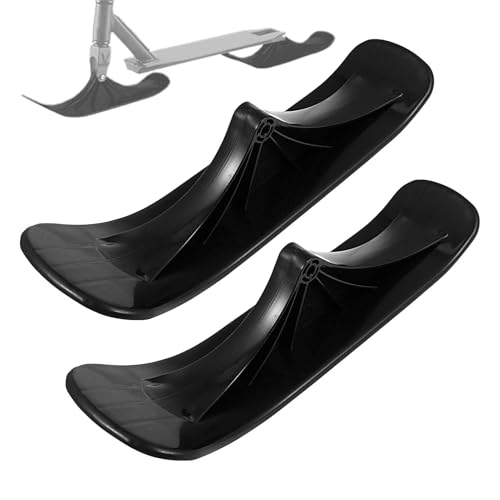 Ski-Schlittenbrett, 2 Stück Schlitten Schwarz Winter 2 In 1 Praktische Roller Teile Outdoor Sport Ski Board, Schnee Schlitten Ski Scooter Bausatz, Kinderschlitten, Schneeschlitten-Zu