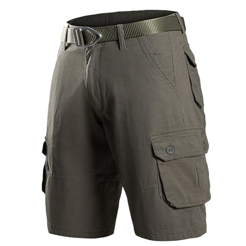 MOKBAY Herren Cargo Shorts Fitness Running Arbeitshosen Laufhose Kurze Arbeitshose Schwarze Running Shorts Men Große Größen Articoli a Meno Di 5 Euro Stretch mit Taschen Cargo Bermuda Herren 33