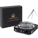 NOBLE HOOKAH Shisha Kohleanzünder für Shisha Kohle Elektrisch Kohlegrill 1000W Shisha Zubehör mit Stainless Steel Charcoal Grill Kohleofen shisha zange for Shisha Set