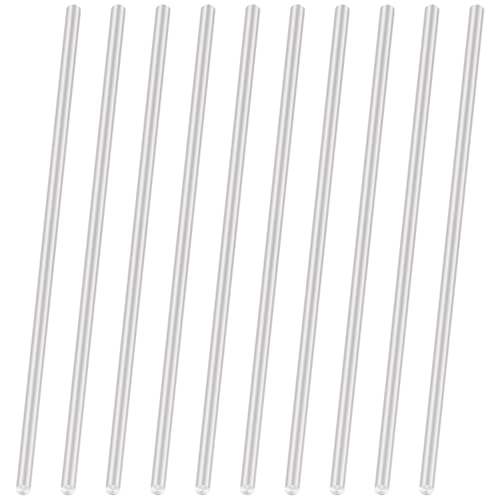 LAVMHAB 6063 Aluminium Rundstab 3mm x 150mm, solide runde Schäfte Aluminium Stäbe Rundstab für DIY Bastelmodelle (10 Stück)