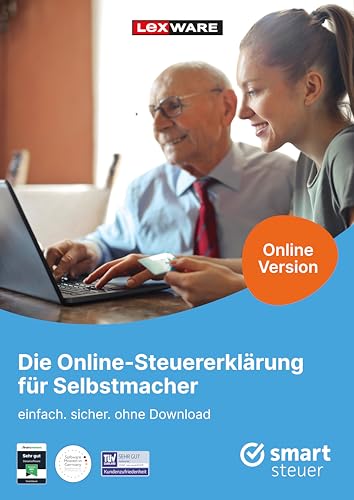 smartsteuer 2024 - Steuersoftware für das Jahr 2023 | Inklusive 5 Abgaben | Für Arbeitnehmer, Rentner & Selbständige | Inklusive betrieblicher Steuererklärungen | Aktivierungscode per Email