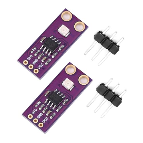 Hailege 2pcs GUVA-S12SD UV-Lichtsensor UV-Sensormodul S12SD Lichtsensor Wellenlängenerkennungsbereich 240nm-370nm 130 Grad Großwinkelerkennung