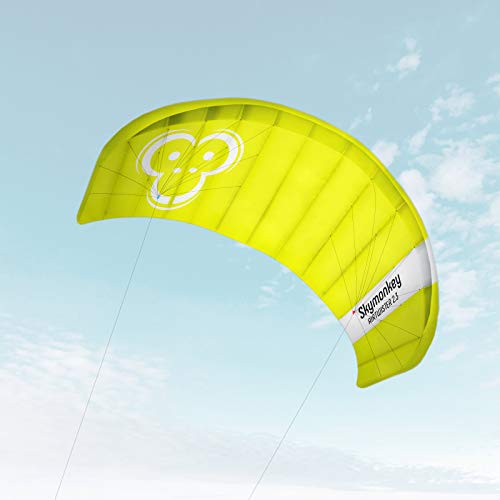 Skymonkey Airtwister 2.3 Lenkmatte inkl. Packsack & Flugschlaufen - Lenkdrachen bereits fertig angeleint, ready 2 fly, Kite mit stabilen Polyester Ripstop Material, Flugdrachen für Einsteiger geeignet