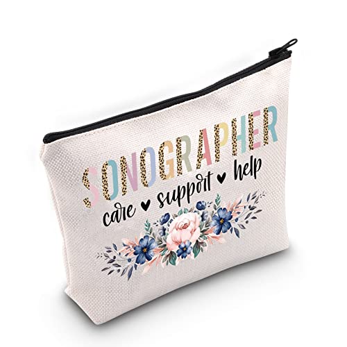 LEALO Sonography Tech Kosmetiktasche mit Reißverschluss, Ultraschalltechniker, Geschenk, Sonograph, Pflegeunterstützung, Make-up, Tasche für Damen und Mädchen, Sonograph, Kosmetiktasche
