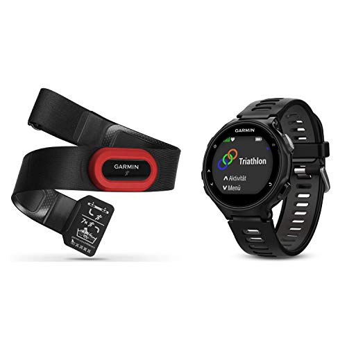 Garmin Forerrunner 735 XT Run Bundle - GPS-Multisportuhr mit HRM Run Brustgurt für Läufer und Triathleten, mit Laufeffizienzwerten, umfangreichen Trainingsfunktionen, Herzfrequenzmessung am Handgelenk