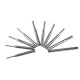 10pcs Wolfram-Carbid-Endmühlen-Gravurbits, 1,0-3,0-mm-Leiterschneider, Hohe Härte und Verschleiß, Glatte Schneidkanten, Saubere Oberflächen, Leiterplatten, Kunststoffe,