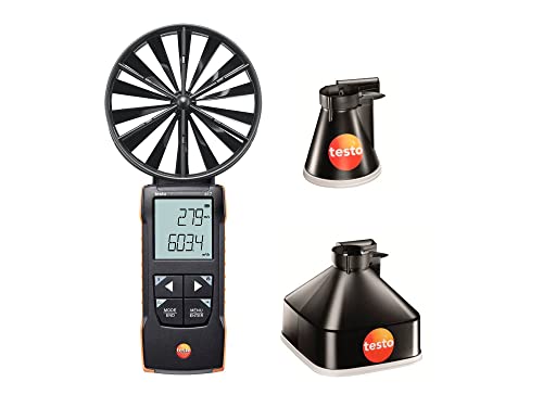 testo - 417 Set - 0563 1417 - Flügelrad-Anemometer mit Messtrichtern zur Messung von Luftgeschwindigkeit und Volumenstrom