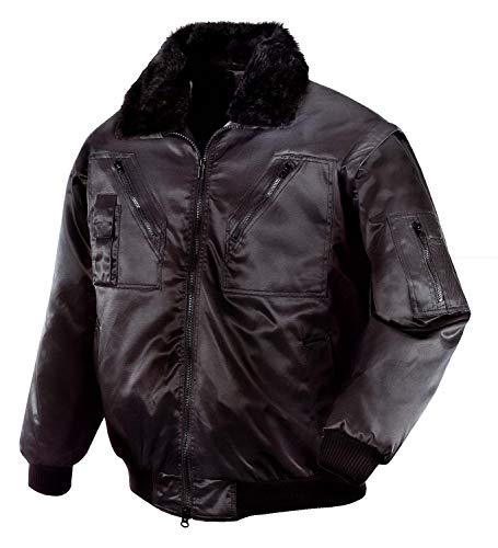 teXXor Piloten Oslo Arbeitsjacke mit abnehmbaren Ärmeln, L, schwarz, 4176