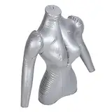 KIMISS Aufblasbarer PVC-Halbkörper mit Weiblichen Schaufensterpuppen mit Händen, Schaufenster-Requisitendisplay für Damenbekleidungsgeschäfte, Stall-Kleidungsvitrine 1009