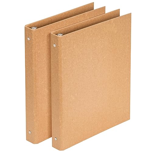 2er Pack A4-Ordner Kraftpapier, Ringbuch A4, 4-Ring-Mechanik mit 20 mm Durchmesser, A4 Aktenordner Briefordner Büroordner