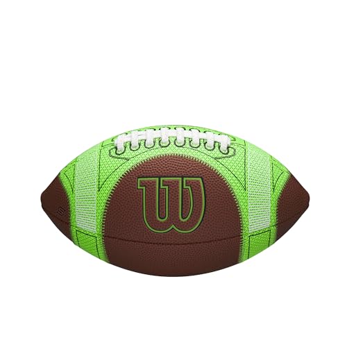 WILSON GST SpeedSkin Hylite Fußball, Braun/Grün, Jugendgröße