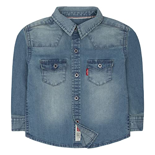 Levi's Kids Baby - Jungen Lvb Barstow Western Shirt 6e6866 GEWEBTES OBERTEIL, Vintage Stone, 3 Jahre EU