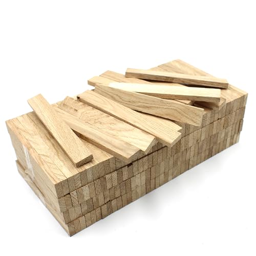 Holzleisten 22x8x160mm Eiche lose Bastelklötzchen zum Basteln Bastelstäbe Holzleiste (40)