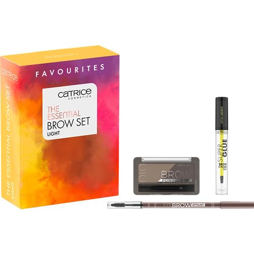Catrice The Essential Brow Set Light, Augenbrauen Set, Mehrfarbig, acetonfrei, vegan, ohne Mikroplastikpartikel, ohne Parfüm, 1er Pack (3pcs)