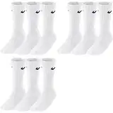 Nike Herren|Damen Socken Sx4508 001, Weiß / 3 Stück, M