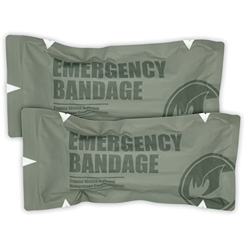 RHINO RESCUE 6" Israeli Bandage, Israelischer Verband, Druckverband für Wunden, Medizinischer, Steriler Verschluss, Medizinische Verbandskisten mit IFAK (2 PCS)