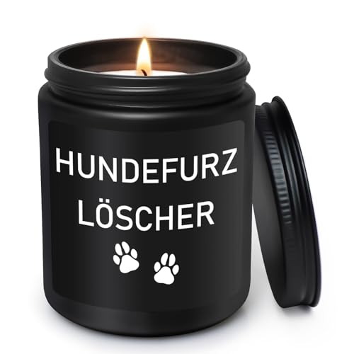 LUXHOMY Hundefurz Löscher, Geschenk Hundehalter, Geschenk für Hund Mama, Papa, Hundefurz Löscher Kerze, Geschenke für Hundebesitzer, Hund Candle - Schwarz