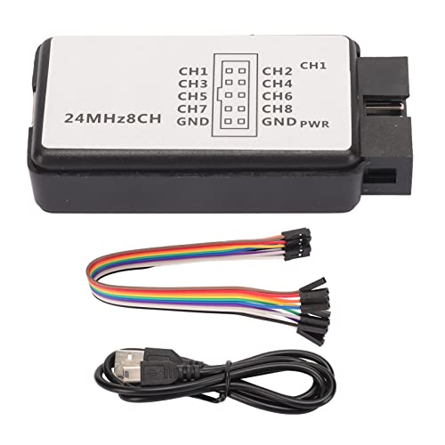 8-Kanal-Logikanalysator, 24 MHz 8-Kanal-USB-Logikanalysator Logikanalysatorgerät Bis zu 10 Milliarden Samples mit Pufferung