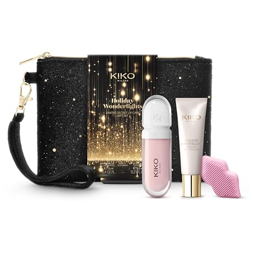 KIKO Milano Holiday Wonderlights Santa’S Secret Lip Care Gift, Lippenpflege-Geschenkset: Lippen-Peeling, Applikator Und Perfektionierende Lippencreme