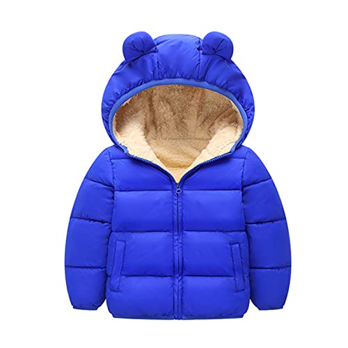 Gsheocm Warme Wintermantel GefüTtert,Kinder Jungen MäDchen Kapuzen Mantel Daunenweste Jacke Freien ÜBergangsjacke Weiche Winter PlüSch Innenfutter Winterjacke Softshelljacke