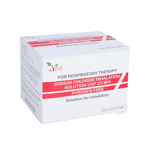 VED Hypertone Inhalationssalzlösung, 3% Natriumchlorid (NaCl), 25 x 4,0 ml Einzeldosisfläschchen für Erwachsene und Kinder