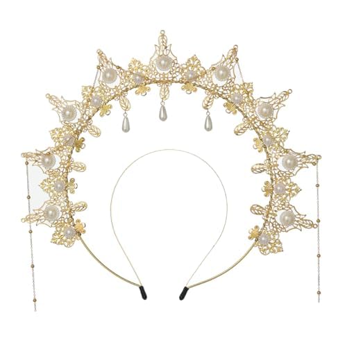 COSDREAMER Halo Crown Mary Goddess Stirnband Damen Halloween Kostüm Göttin Kopfbedeckung (U)