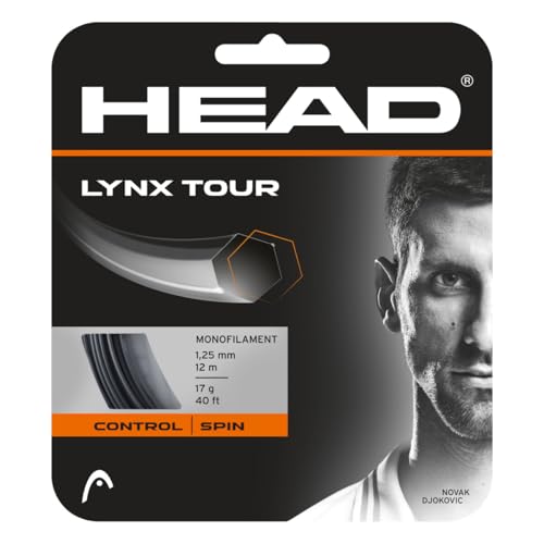 HEAD Unisex-Adult Lynx Tour Tennis-Saite, Schwarz, 1.25 mm / 17 g