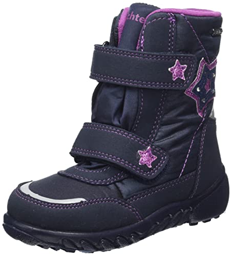 Richter Kinderschuhe Husky Schneestiefel, atlant/silv/Rosette, 33 EU