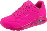 Skechers Damen Uno Night Shades Sneaker, Hot Pink Durabuck, 39 EU