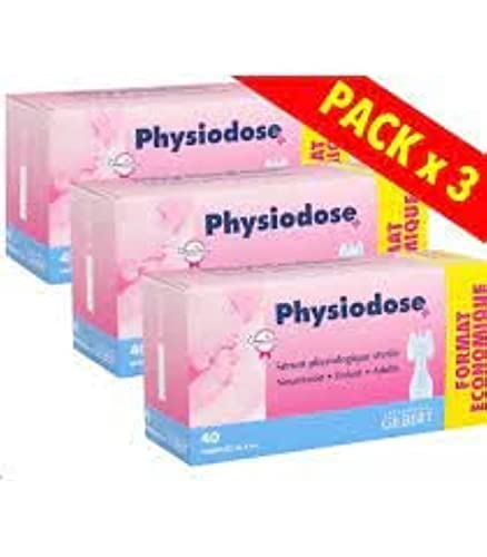 PHYSIODOSE Physiodose Physiologisches Serum – 3 Boxen mit 40 Einzeldosen, 40 Stück, 3er-Packung