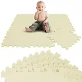 LittleTom 9 Teile Spielmatte Baby Puzzlematte ab Null - 30x30 Krabbelmatte Baby - Spielmatte Kinder Babydecke Spieldecke - Bodenmatte Kinderzimmer - Activity Babymatte Bodenschutzmatte Baby Spielzeug