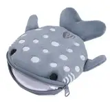 WLLHYF Shark Coin Purse Mini Cute Change Geldbörsen Kleine Cartoon Münze Pouch Lustige Reißverschluss Kosmetiktasche Kopfhörer Brieftasche Kleine Gegenstände Taschen für Frauen Shark Geldbörse (Grau)